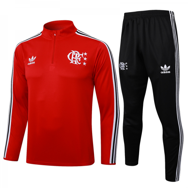 202526 Flamengo Red Long-sleeved half-pull training kit Football team kit