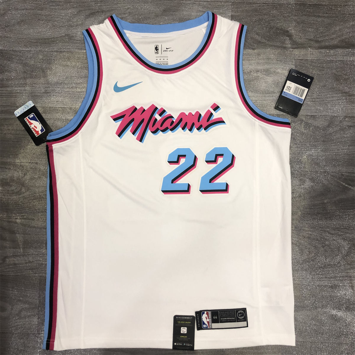 NBA Miami Hearts round neck White Jersey Butler #22 S-XXL