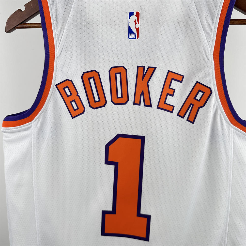 NBA Phoenix Suns 2018 Retro BOOKER#1 White Jersey S-XXL