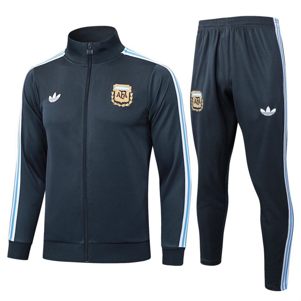 2025/26 Argentina dark gray Jacket Training Suit Set Football Team Shirt Sports Fashion