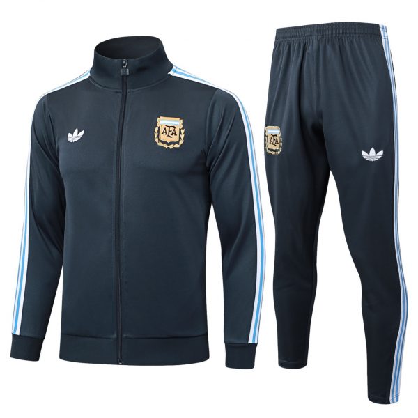 2025/26 Argentina dark gray Jacket Training Suit Set Football Team Shirt Sports Fashion