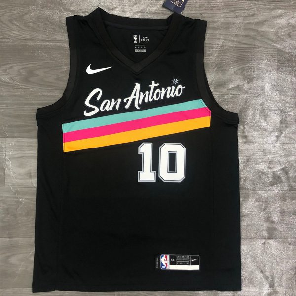 NBA San Antonio Spurs V-Neck Black jersey DeROZAN#10 S-XXL