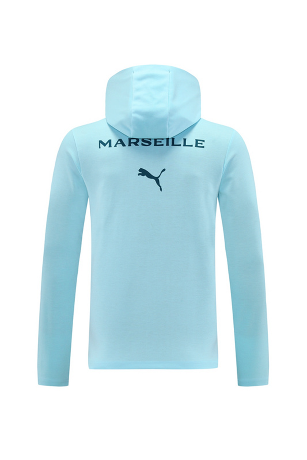 2024 Olympique Marseille Sky Blue Hoodie Jacket Kit Set Football Team Shirt Sports Fashion