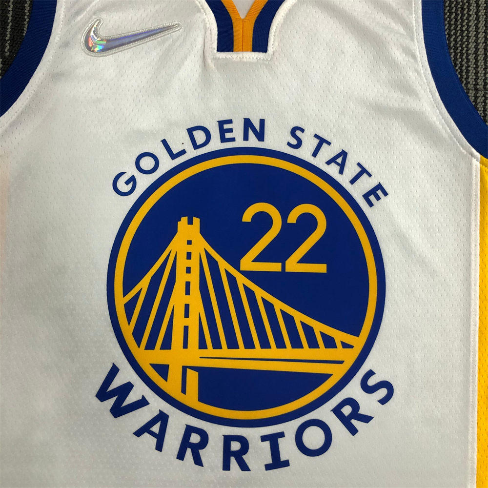 NBA Golden State Warriors V-Neck White Jersey WIGGINS#22 S-XXL