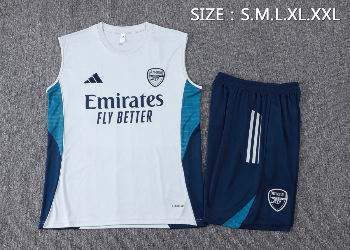 2026 Arsenal Light gray Training Set Shirt and Shorts
