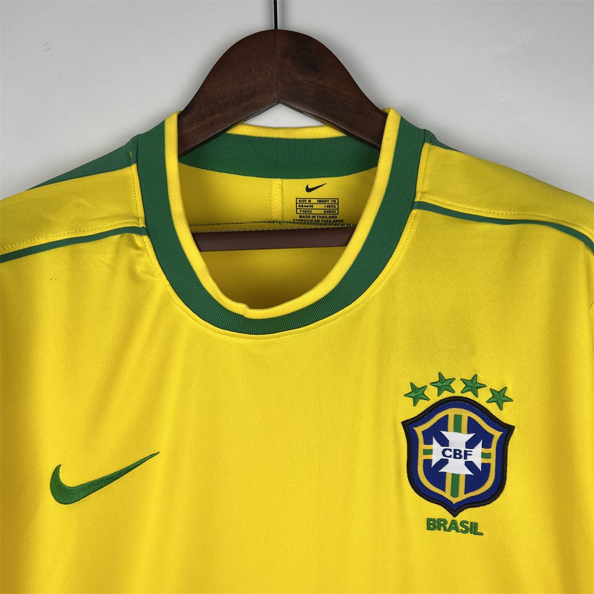 Retro 1998 Brazil home jersey Long Sleeve Fan Version