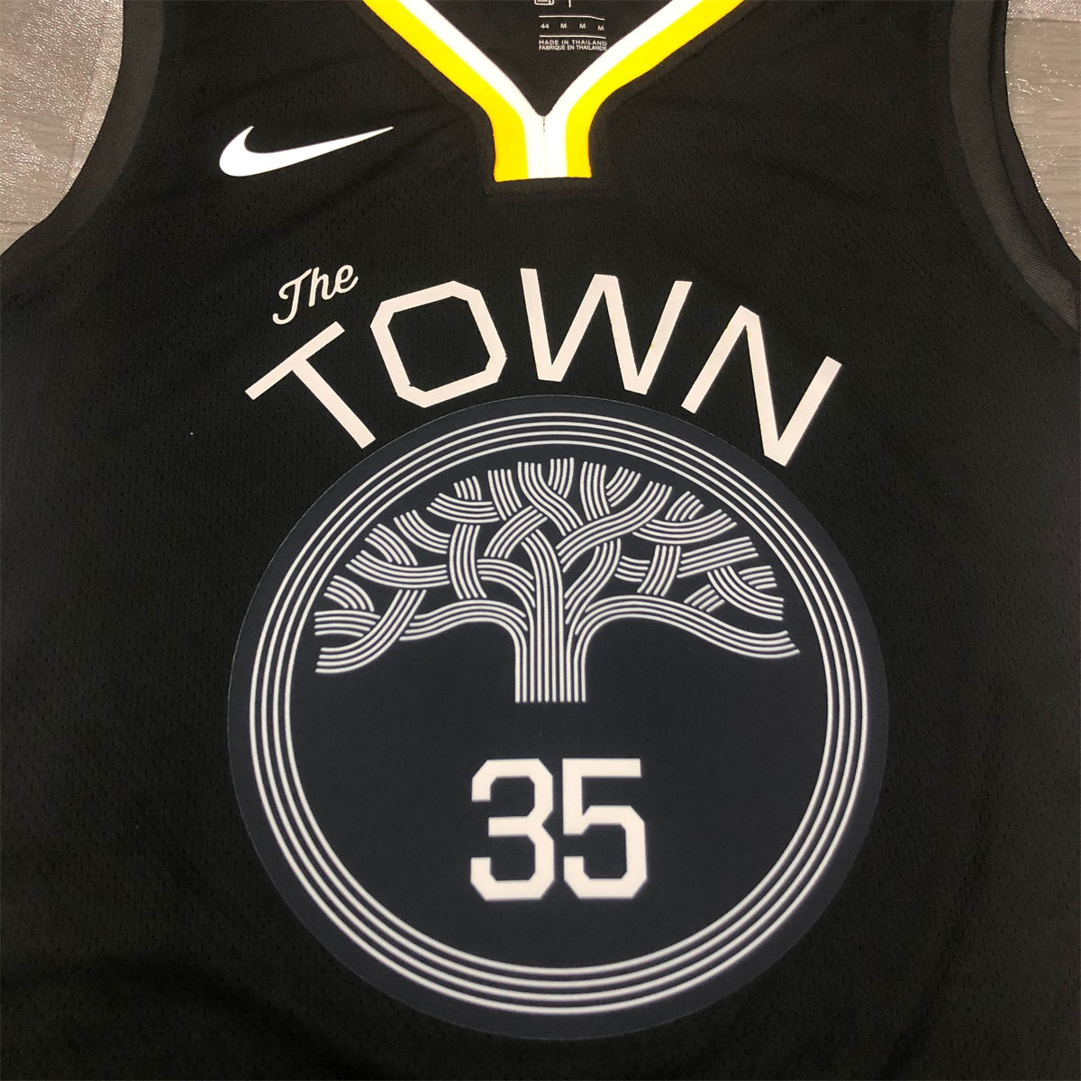 NBA Golden State Warriors V-Neck Black Jersey DURANT#35 S-XXL