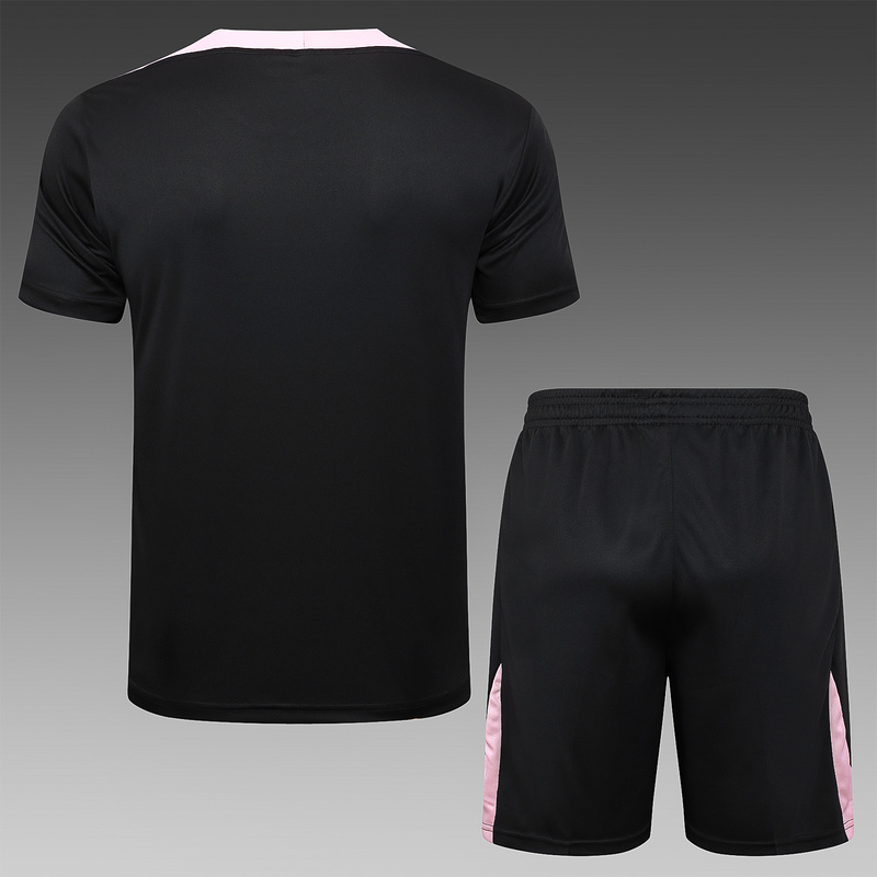 24/25 Paris Black Training Set Shirt and Shorts