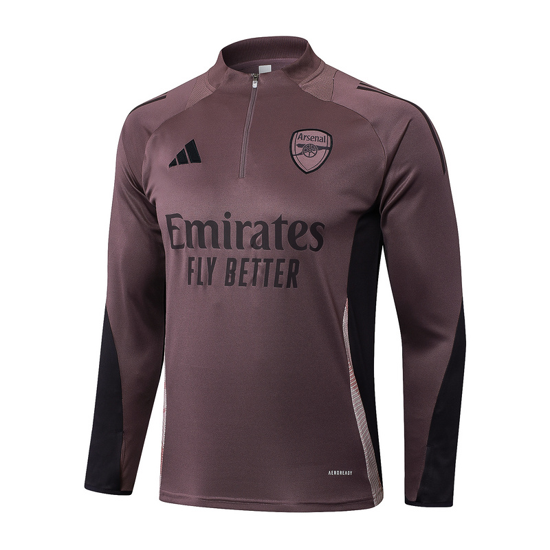 24/25 Arsenal Grey purple Long-sleeved half-pull training kit Football team kit