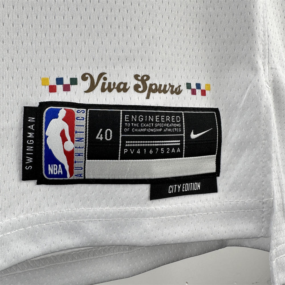 NBA San Antonio Spurs WEMBANYAMA#1 2024 White City Edition Swingman Jersey S-XXL