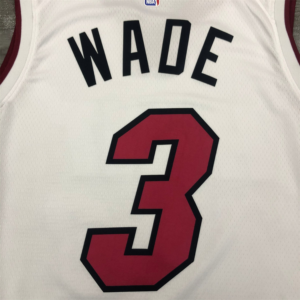 NBA Miami Hearts V-Neck White Jersey WADE#3 S-XXL