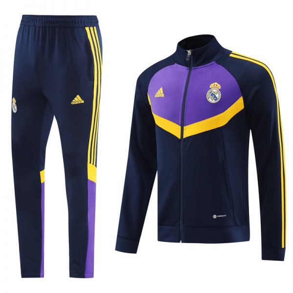 2024 Real Madrid Royal Blue Jacket Training Suit Set Football Team Shirt Sports Fashion