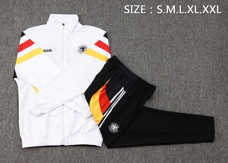 2024/25 Germany White Jacket Training Suit Set Football Team Shirt Sports Fashion