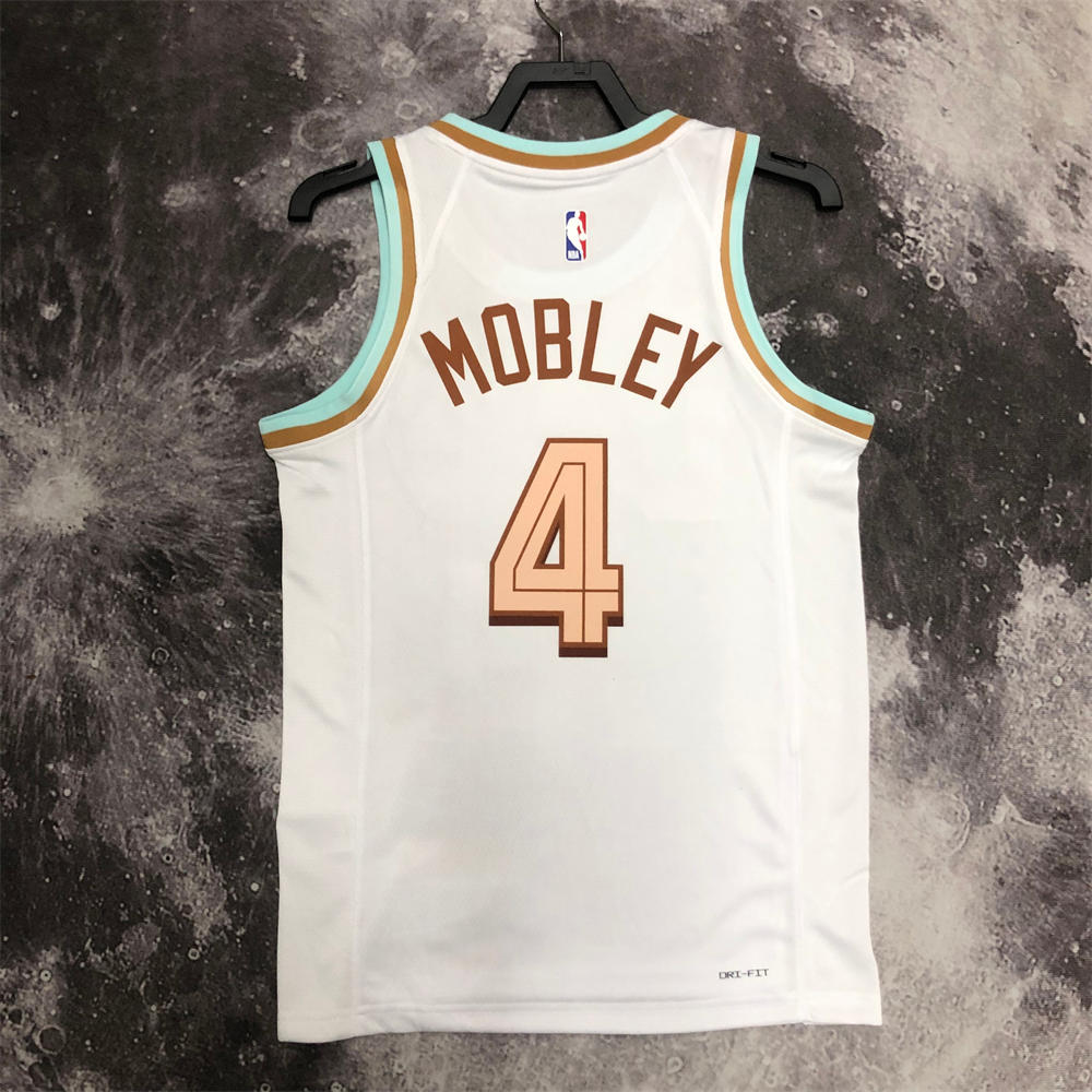 NBA Cleverland Cavaliers Round Neck White jersey MOBLEY#4 S-XXL
