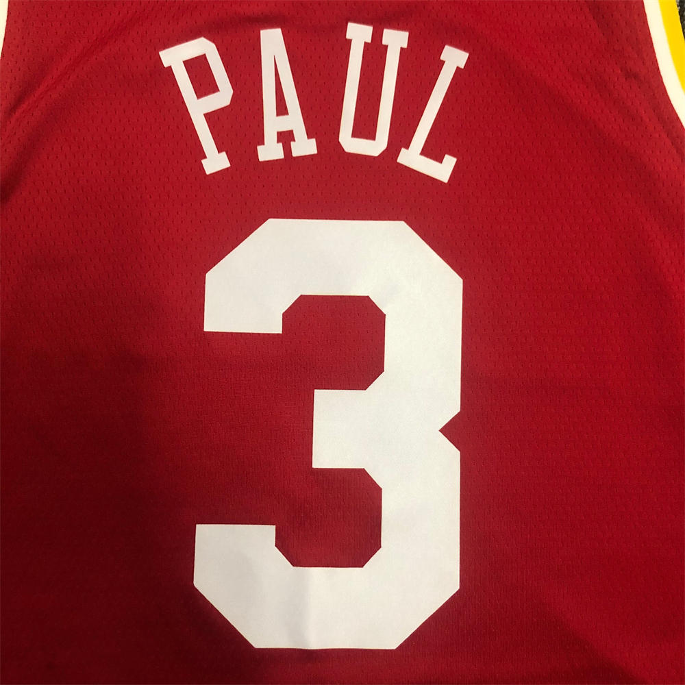 NBA Houston RocketsRound Neck Red Jersey PAUL#3 S-XXL
