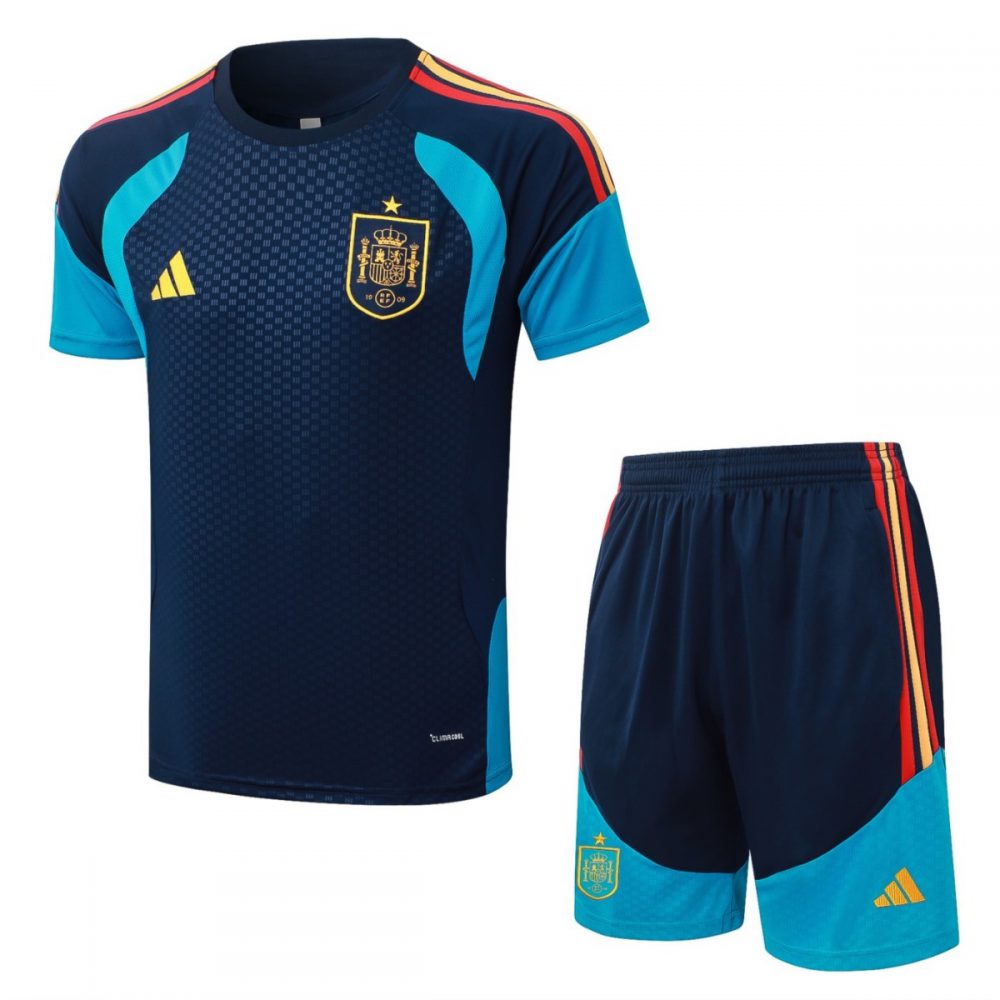 2026 Spain Royal blue Training Set Shirt and Shorts