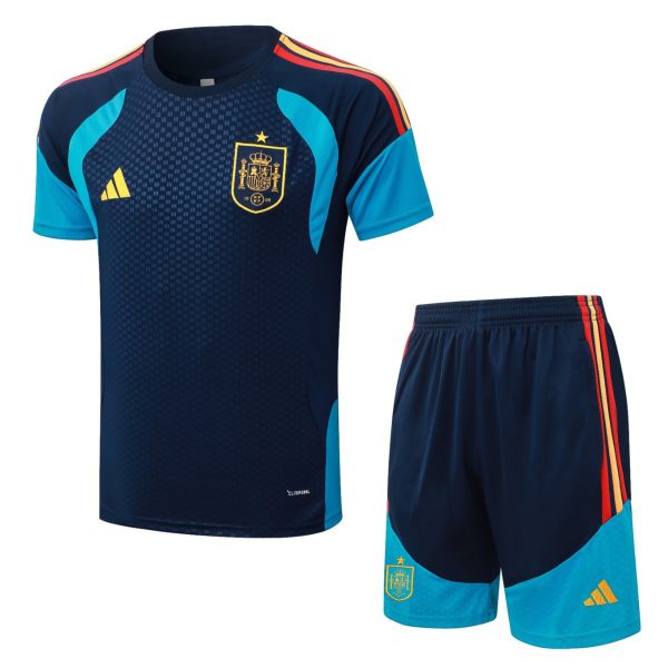 2026 Spain Royal blue Training Set Shirt and Shorts