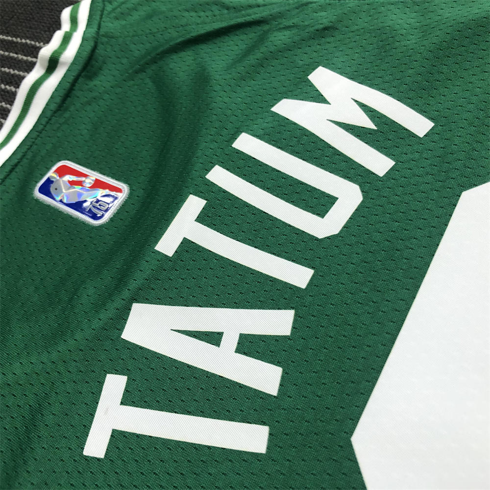 NBA Boston Celtics Round Neck 75th anniversary Green Jersey TATUM#0 S-XXL