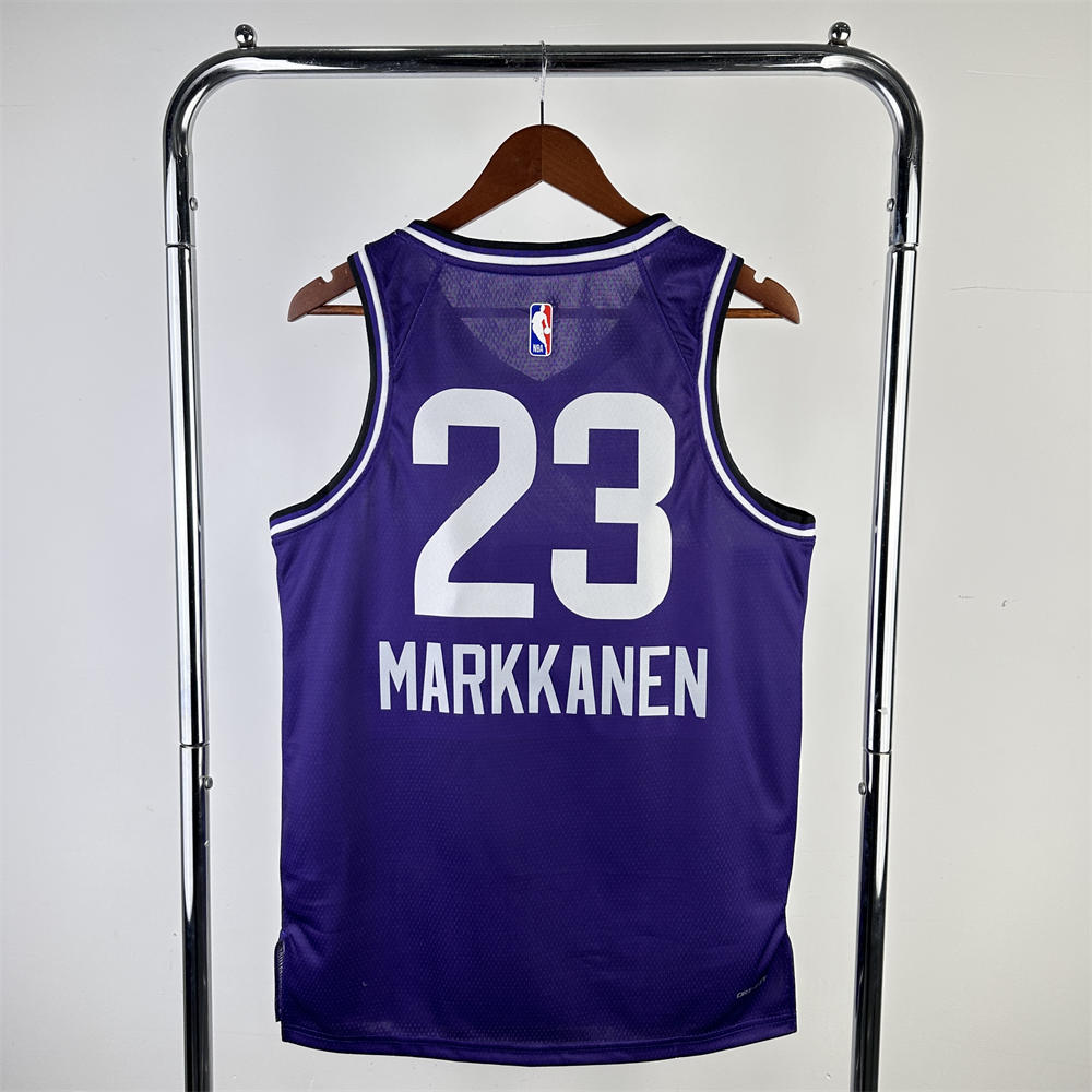NBA Utah Jazz MARKKANEN#23 2023/24 Swingman Replica Jersey - City Edition S-XXL