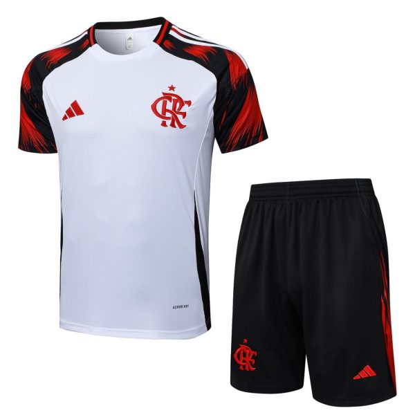 2026 Flamengo White Training Set Shirt and Shorts
