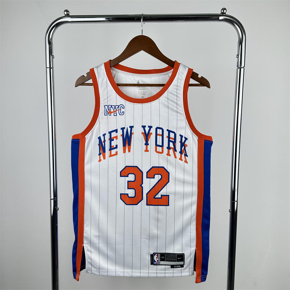 NBA New York Knicks 24/25 City Edition Round Neck White jersey TOWNS#32 S-XXL