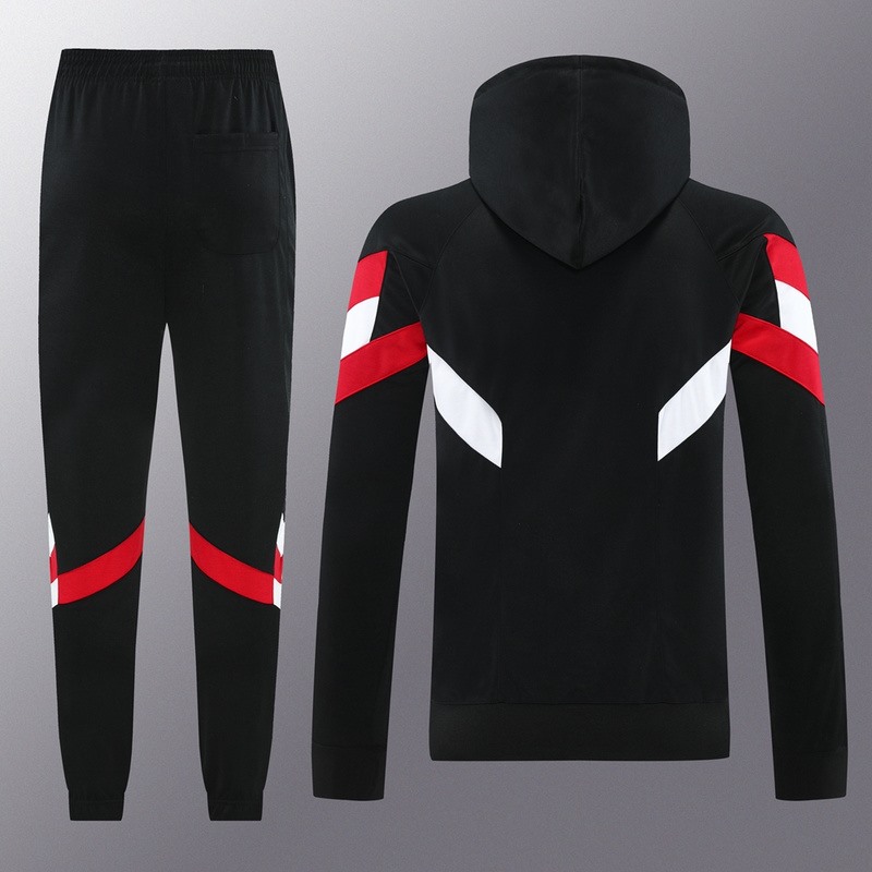 2024 Manchester United Black Hoodie Jacket Kit Set Football Team Shirt Sports Fashion