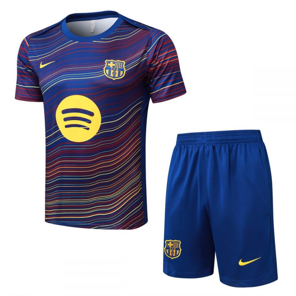 2026 Barcelona Colorful Blue Training Set Shirt and Shorts