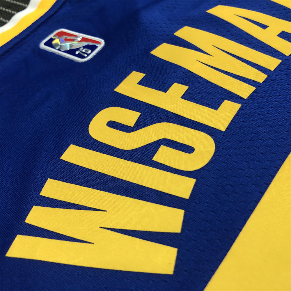 NBA Golden State Warriors V-Neck 75th anniversary Blue Jersey WISEMAN#33 S-XXL