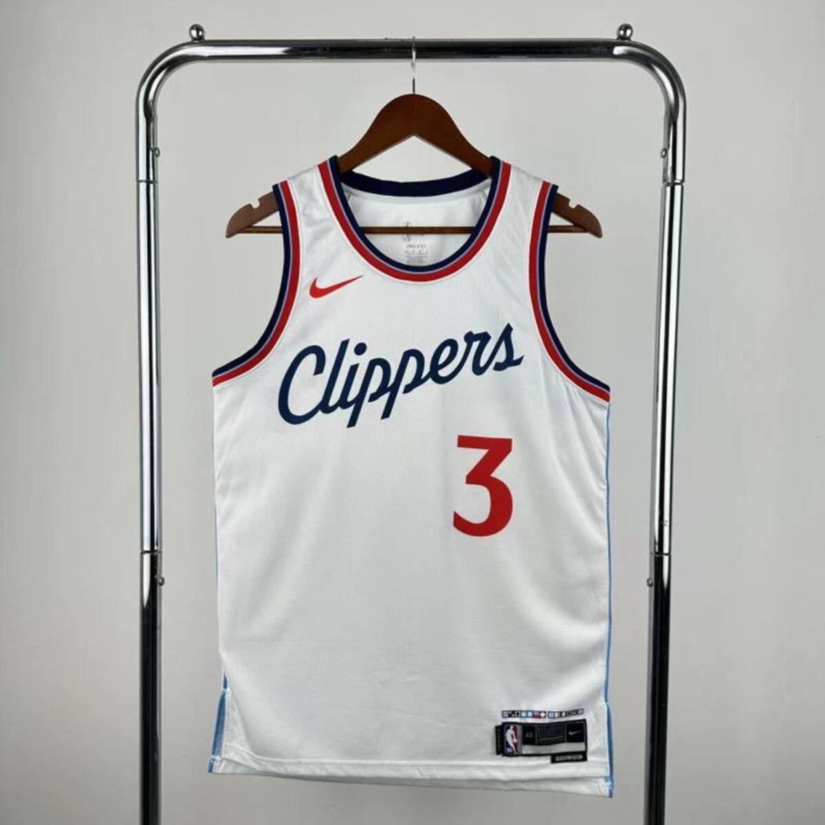 NBA Los Angeles Clippers 24/25 Round Neck White Jersey PAUL#3 S-XXL
