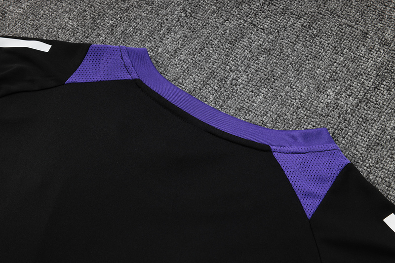 24/25 Real Madrid Black Training Set Shirt and Shorts