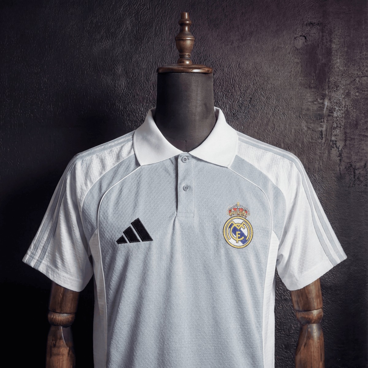 2025/26 Real Madrid Training Gray Polo Fan version