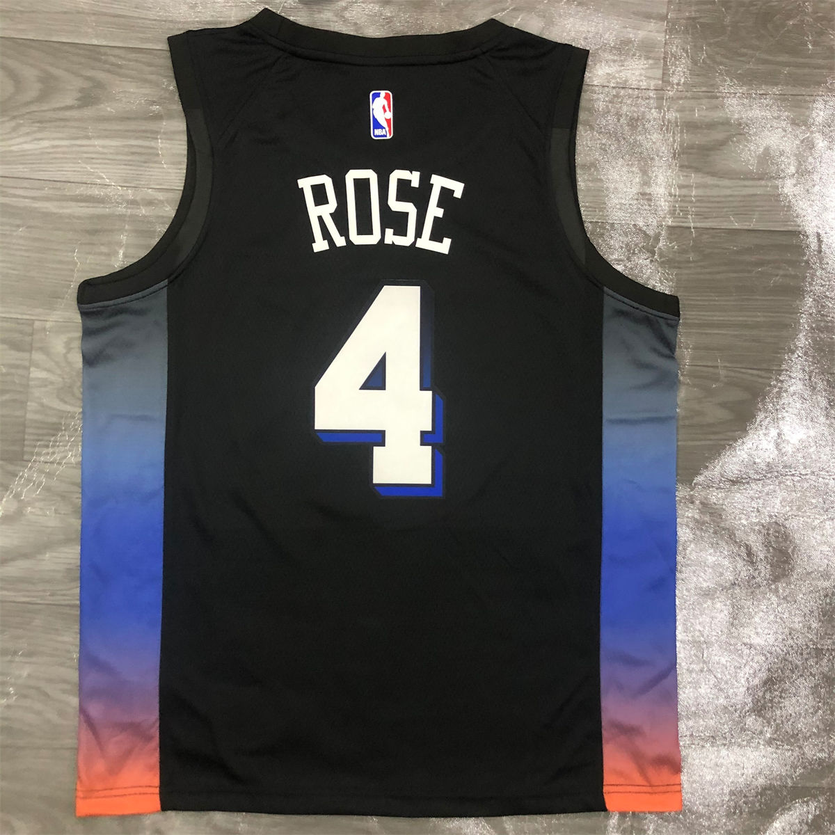 NBA New York Knicks Round Neck Black jersey ROSE#4 S-XXL