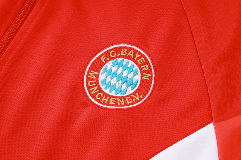 2024/25 Bayern Munich Red Jacket Training Suit Set Football Team Shirt Sports Fashion