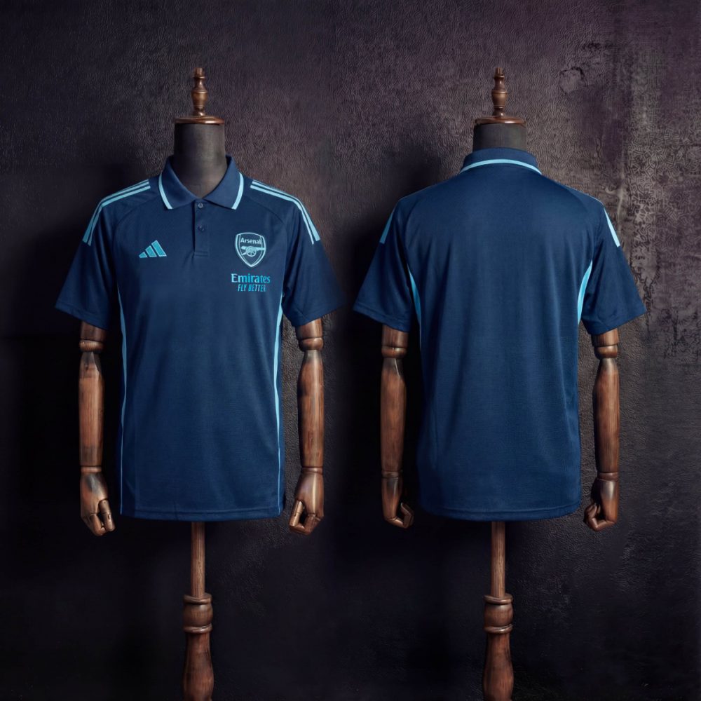 2025/26 Arsenal Training Royal Blue Polo Fan version
