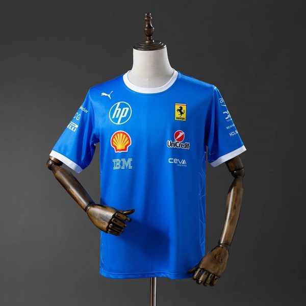 F1 Racing Scuderia Ferrari 2025 Blue Shirt