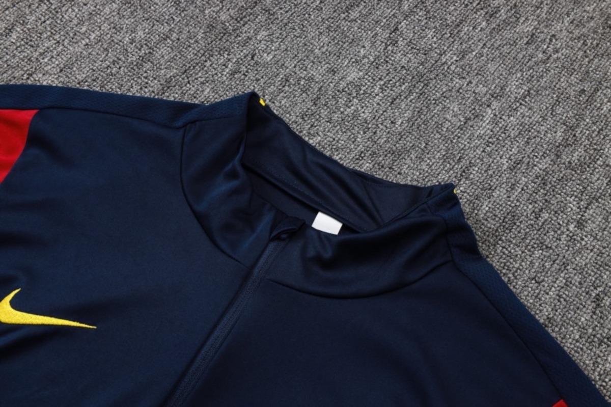 2026 Barcelona Royal blue Long-sleeved half-pull training