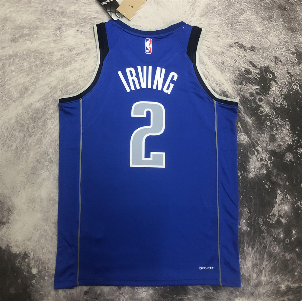 NBA Dallas Mavericks V-Neck Blue Jersey IRVING#2 S-XXL