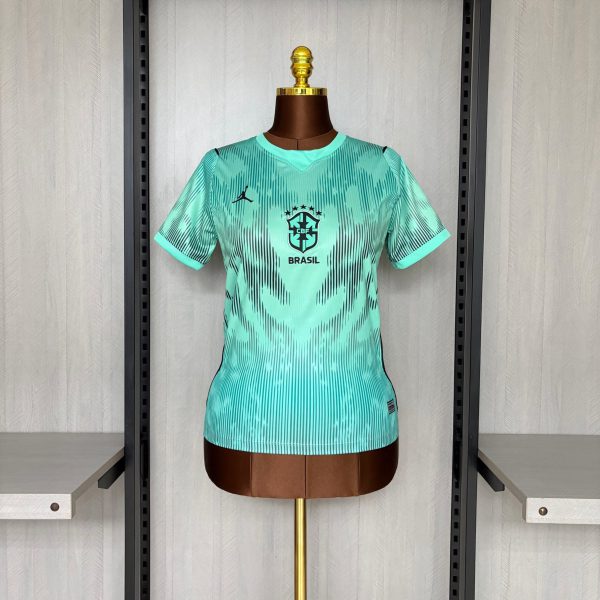 Brazil 2026 World Cup Goalkeeper Green Womens Jersey