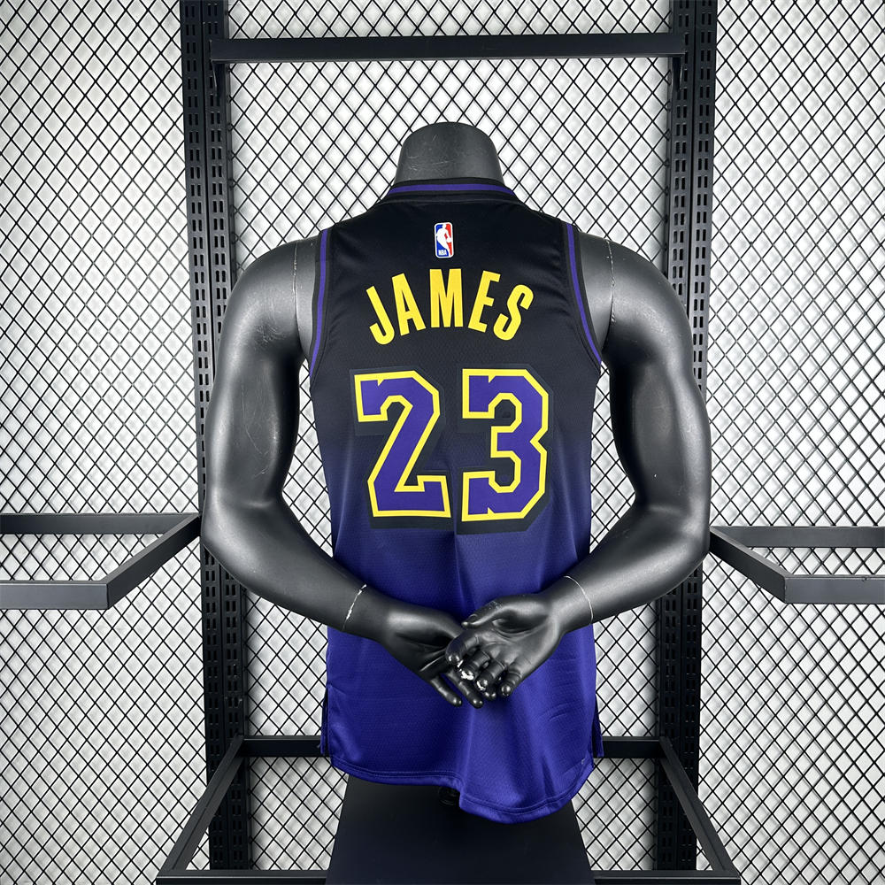 NBA Los Angeles Lakers 24/25 City Edition Purple Jersey JAMES#23 S-XXL