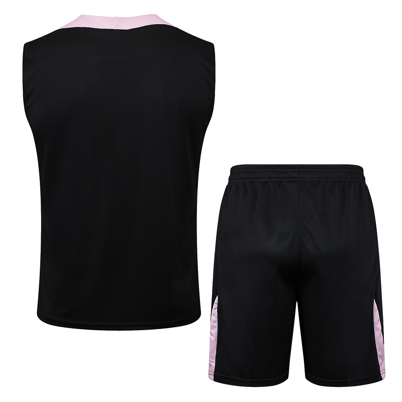 24/25 Paris Black Training Set Shirt and Shorts