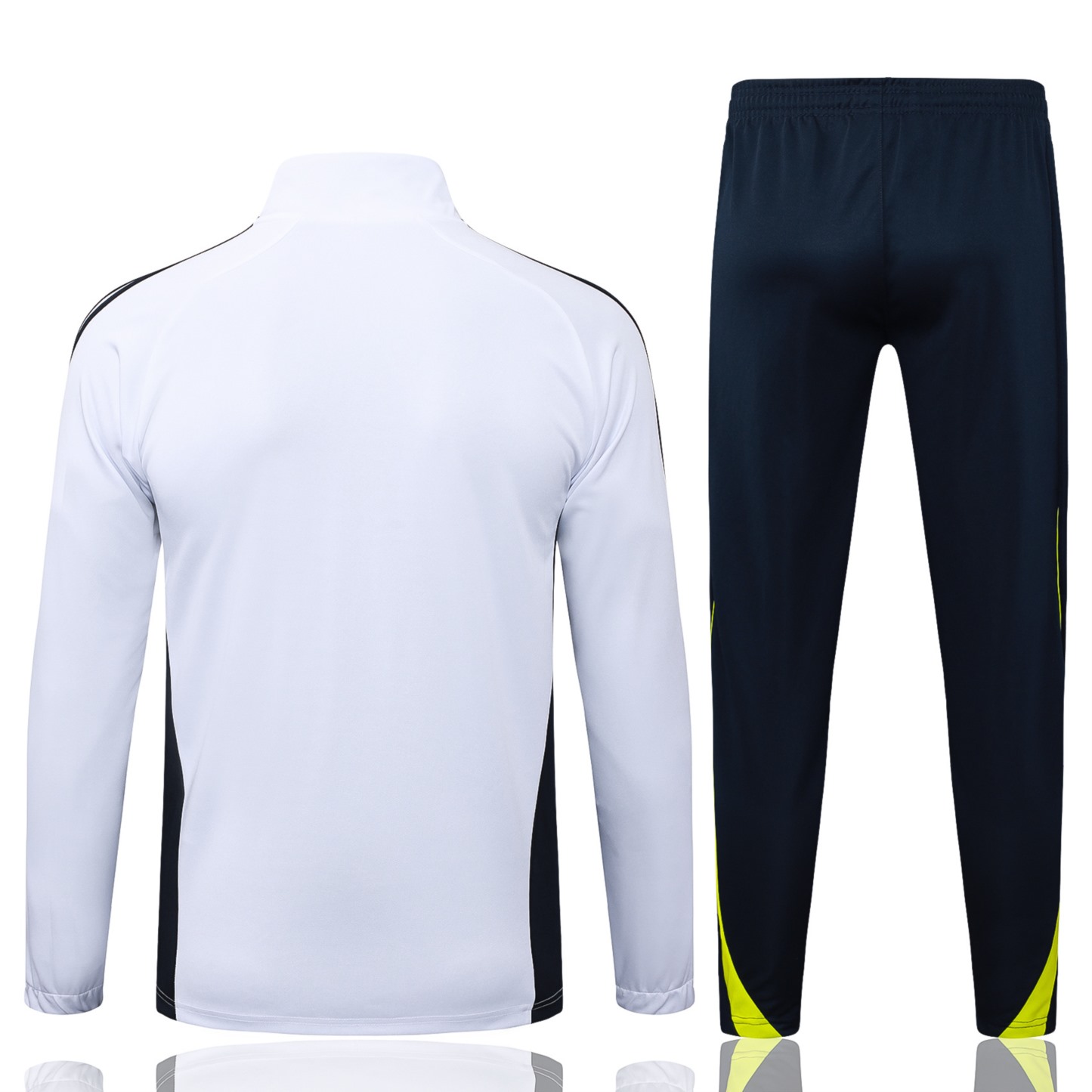 2025/26 Real Madrid white Jacket Training Suit Set Football Team Shirt Sports Fashion