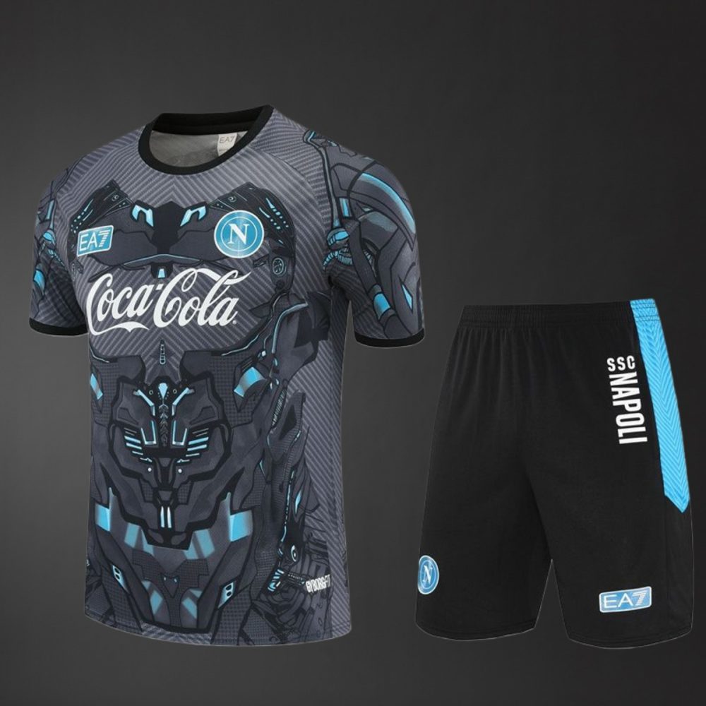 2025/26 Napoli Black Training Set Shirt and Shorts