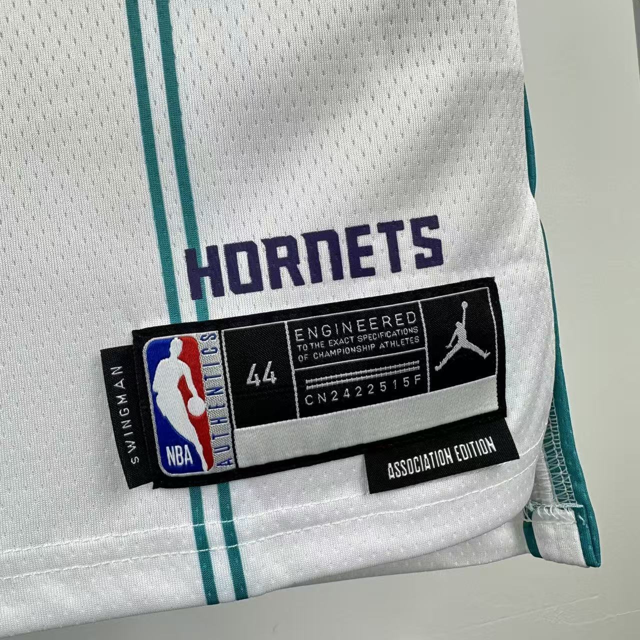NBA Charlotte Hornets V-Neck White Jersey BALL#1