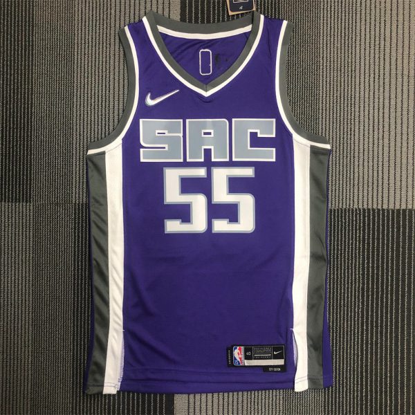 NBA Scaramento Kings V-Neck Purple 75th Anniversary jersey WILLIAMS#55 S-XXL