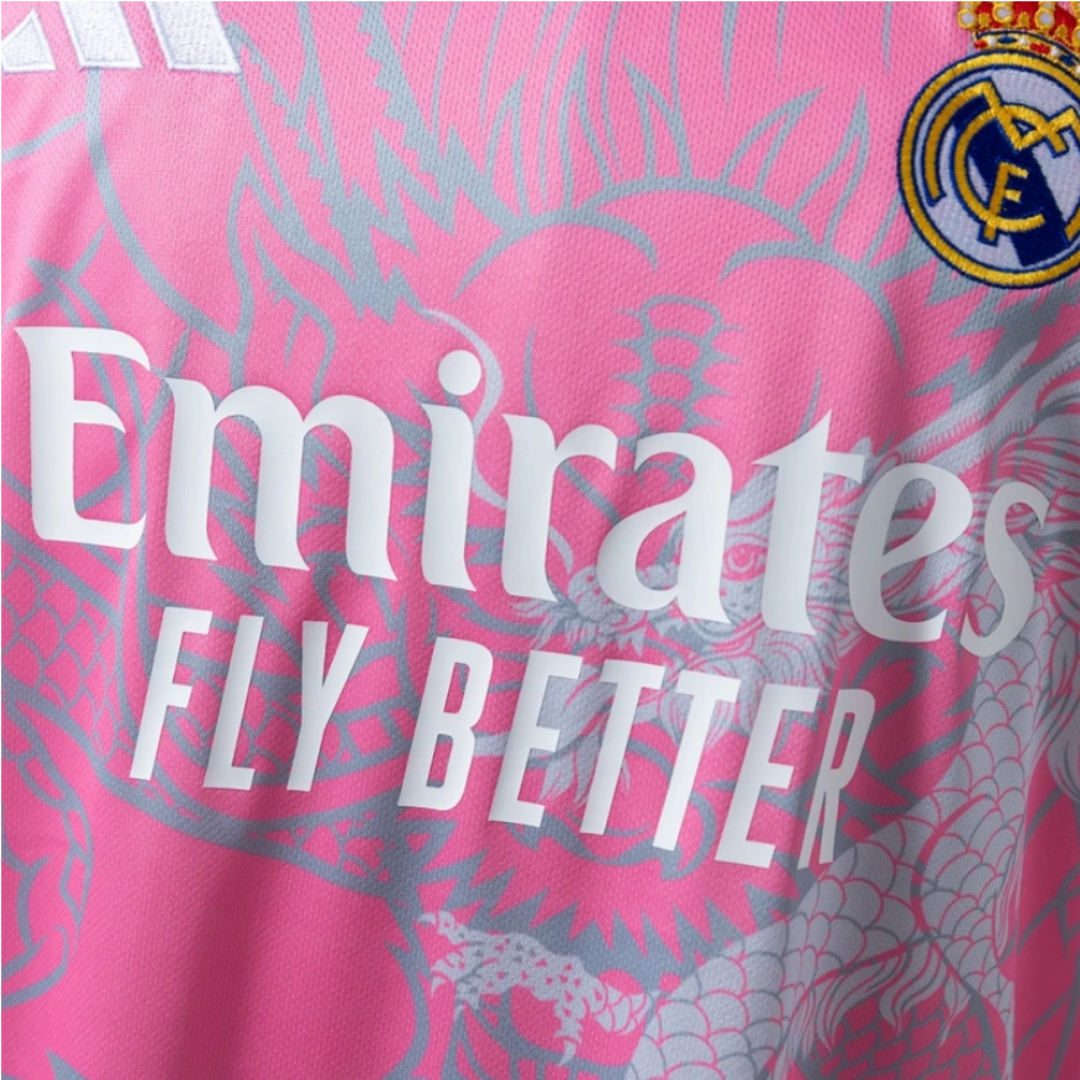 2025/26 Real Madrid Pink Dragon Special Edition Jersey Fan Version
