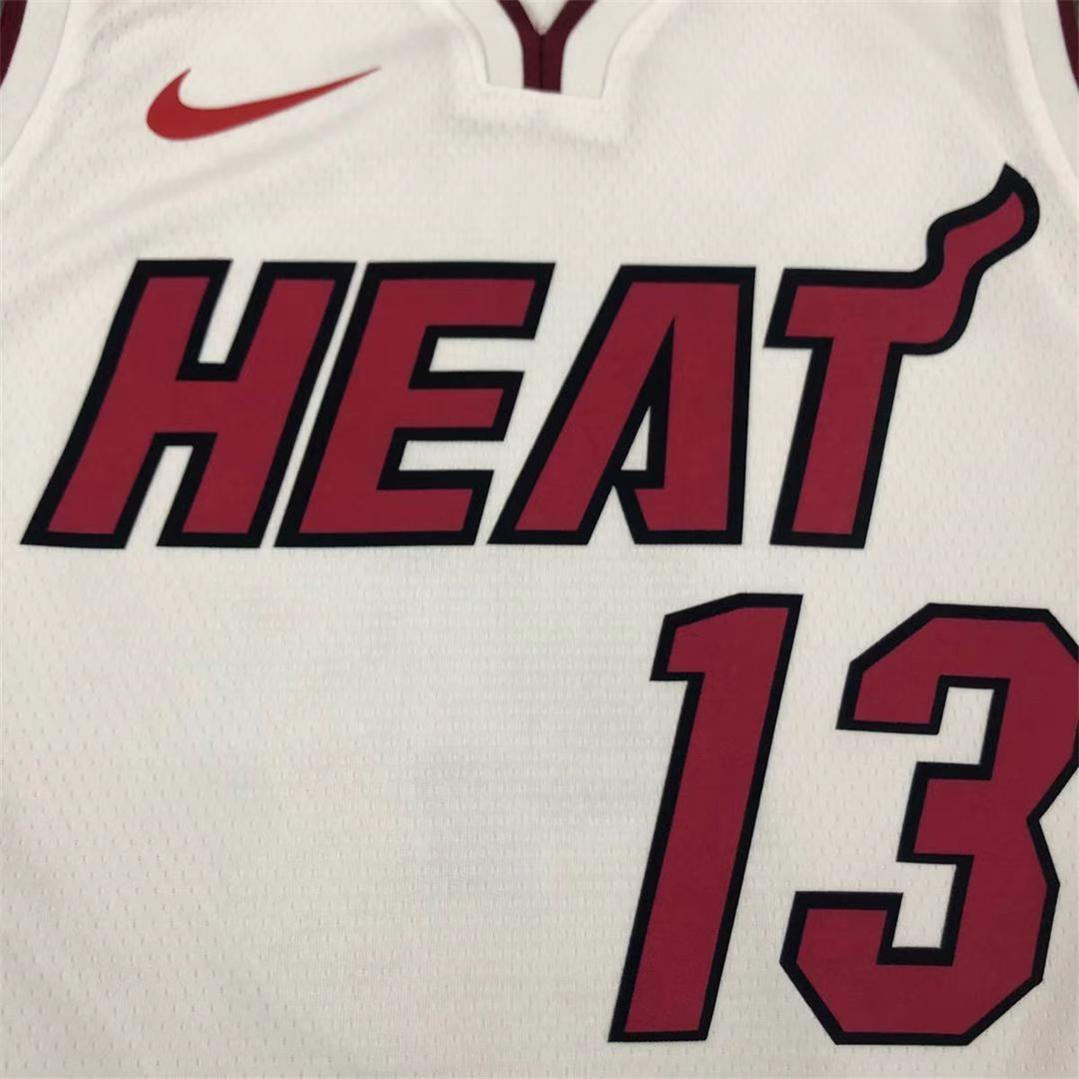 NBA Miami Hearts V-Neck White Jersey ADEBAYO#13 S-XXL