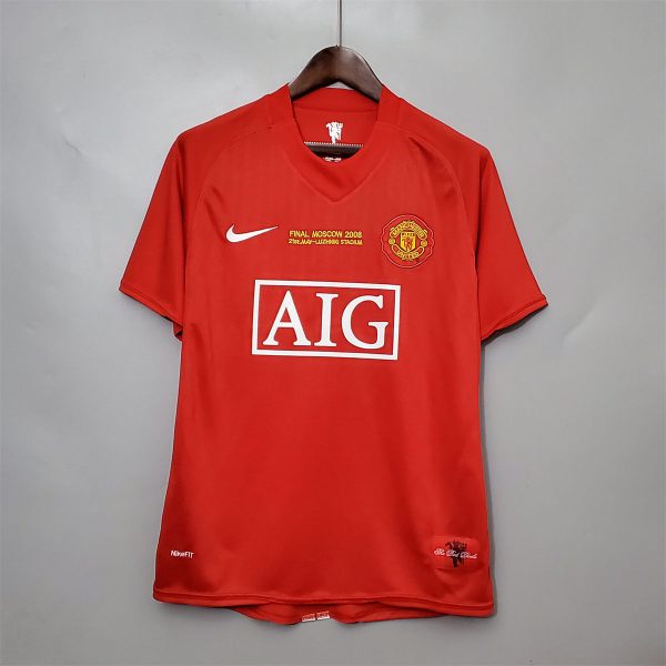 Retro Manchester United 07/08 Champions League version home jersey Fan Version
