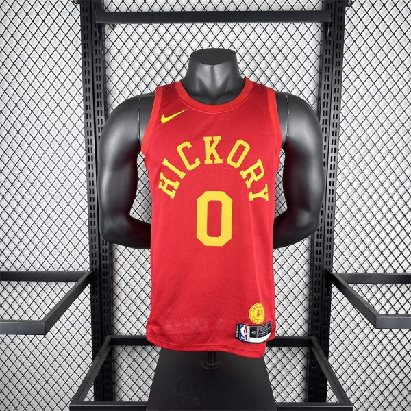 NBA Indiana Pacers 2019 Round Neck Retro Red Jersey HALIBURTON#0 S-XXL