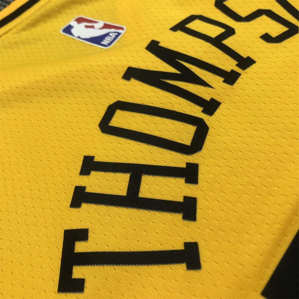 NBA Golden State Warriors V-Neck Yellow Jersey THOMPSON#11 S-XXL