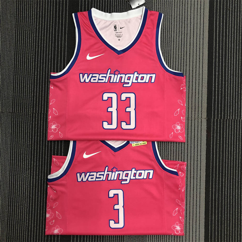 NBA Washington Wizards V-Neck Pink Jersey BEAL#3 S-XXL